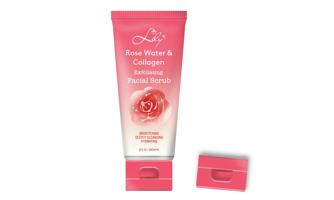 Top Quality Private Label Rose Water Brightening & Cleansing & Hydrating & Exfoliating Facial Scrub Manufacturer - Lily Bath 1