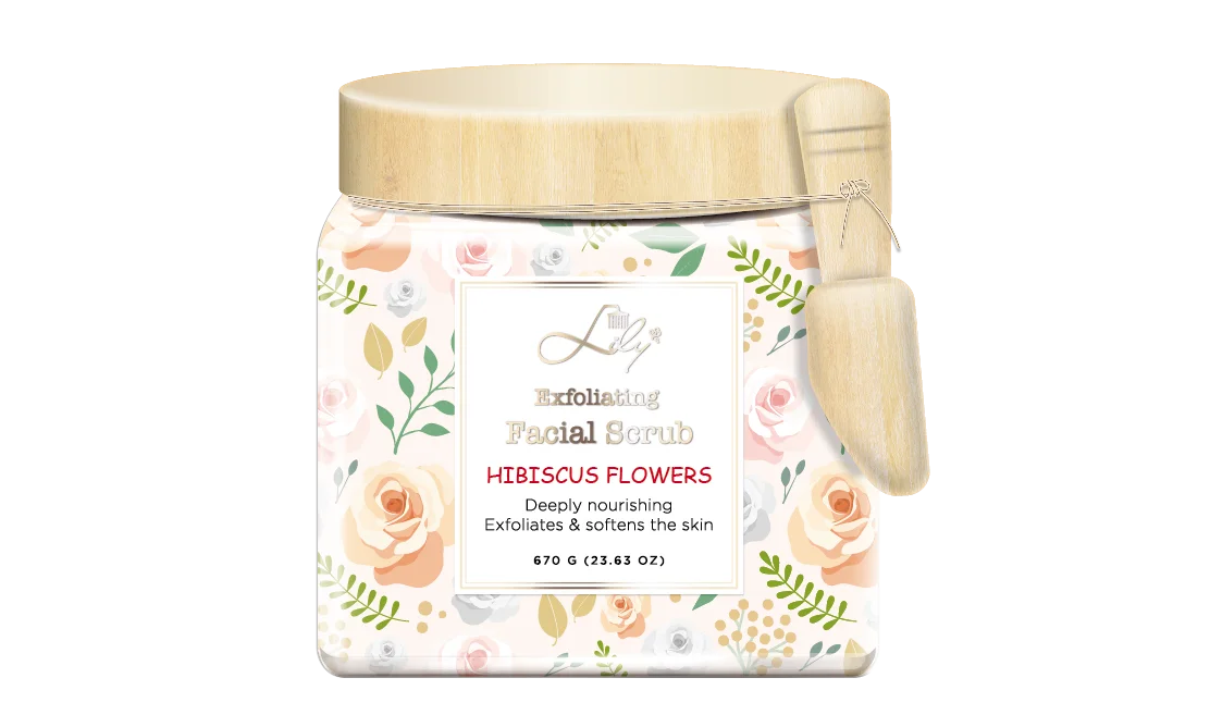 Elegant Private Label Nourishing & Softening Hibiscus Flowers Facial Scrub Manufacturer - Lily Bath 1