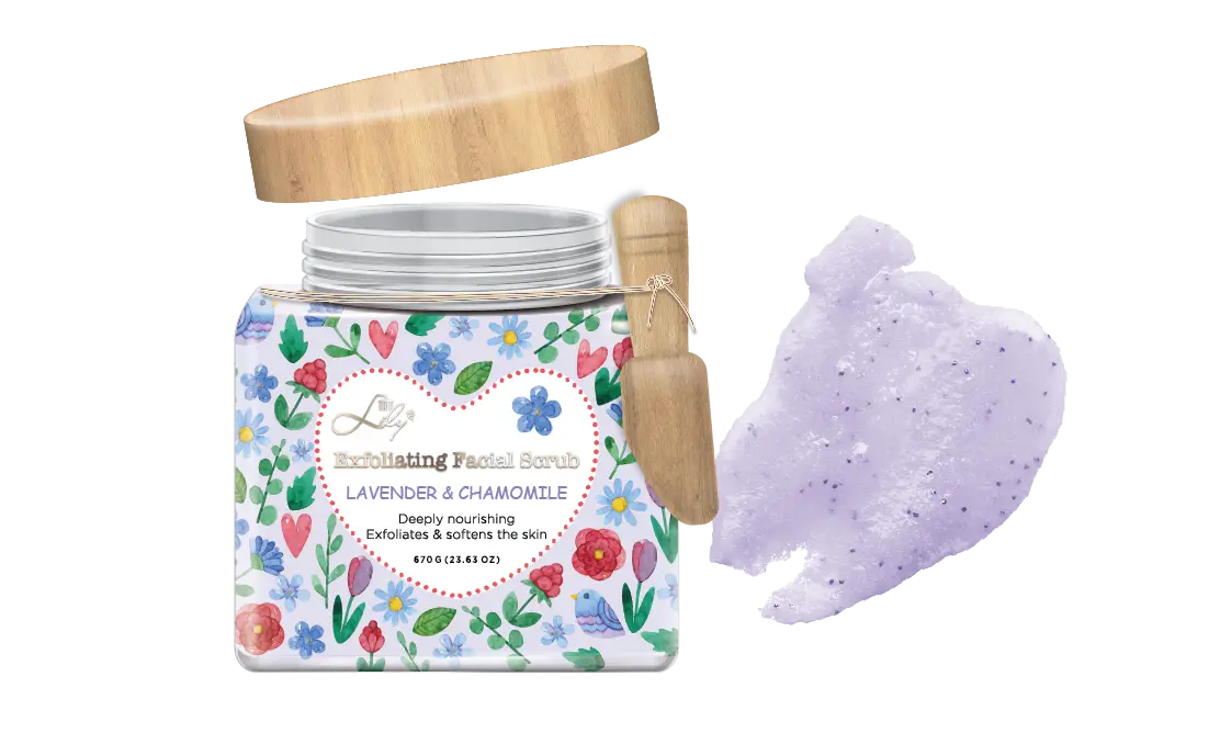 Wholesale Face Scrub Water Transfer Printing Cap by Lily Bath 3