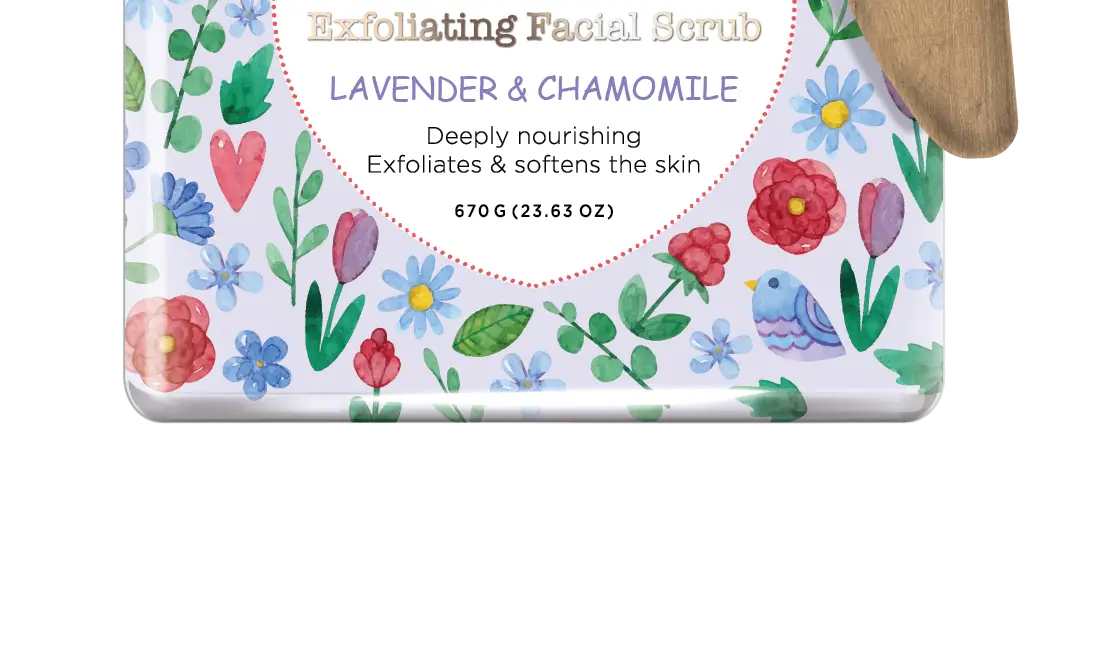 Wholesale Face Scrub Water Transfer Printing Cap by Lily Bath 5