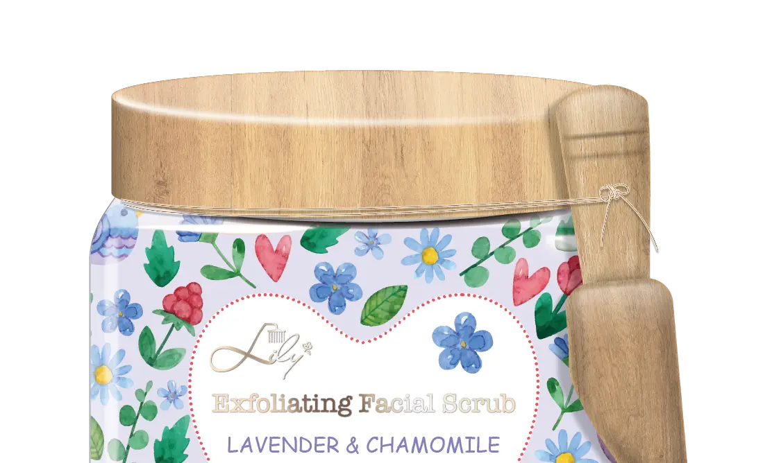 Wholesale Face Scrub Water Transfer Printing Cap by Lily Bath 4