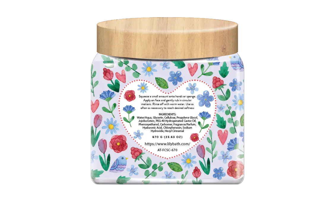 Wholesale Face Scrub Water Transfer Printing Cap by Lily Bath 2