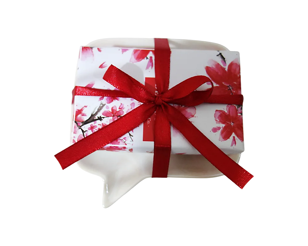 Luxe handgemaakte zeep in een keramisch bakje - Natuurlijke glycerinezeep, elegant cadeau voor de badkamerdecoratie 1