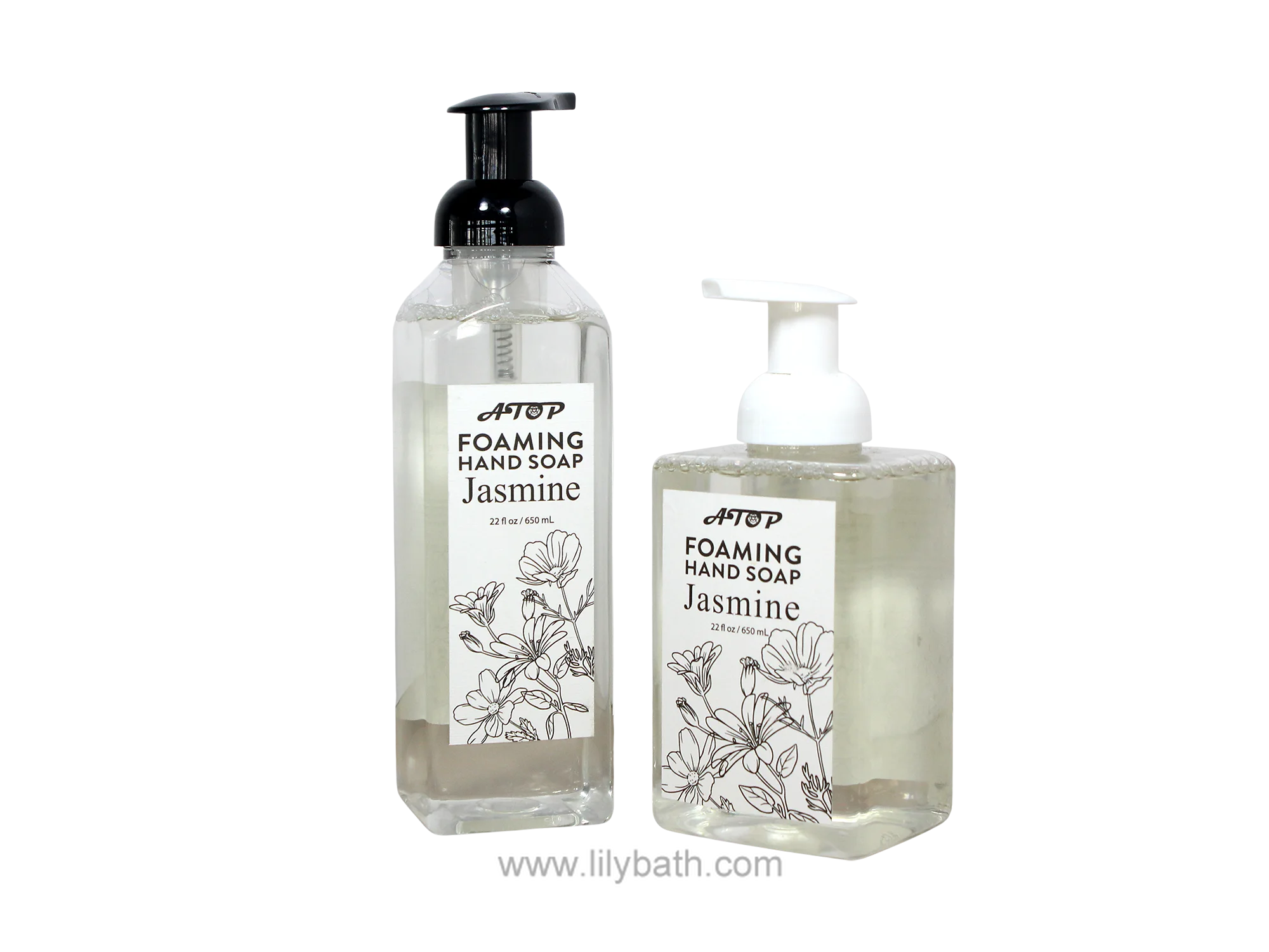 Jasmine Foaming Hand Soap Gentle Cleanser with Floral Scent - Lily Bath 1
