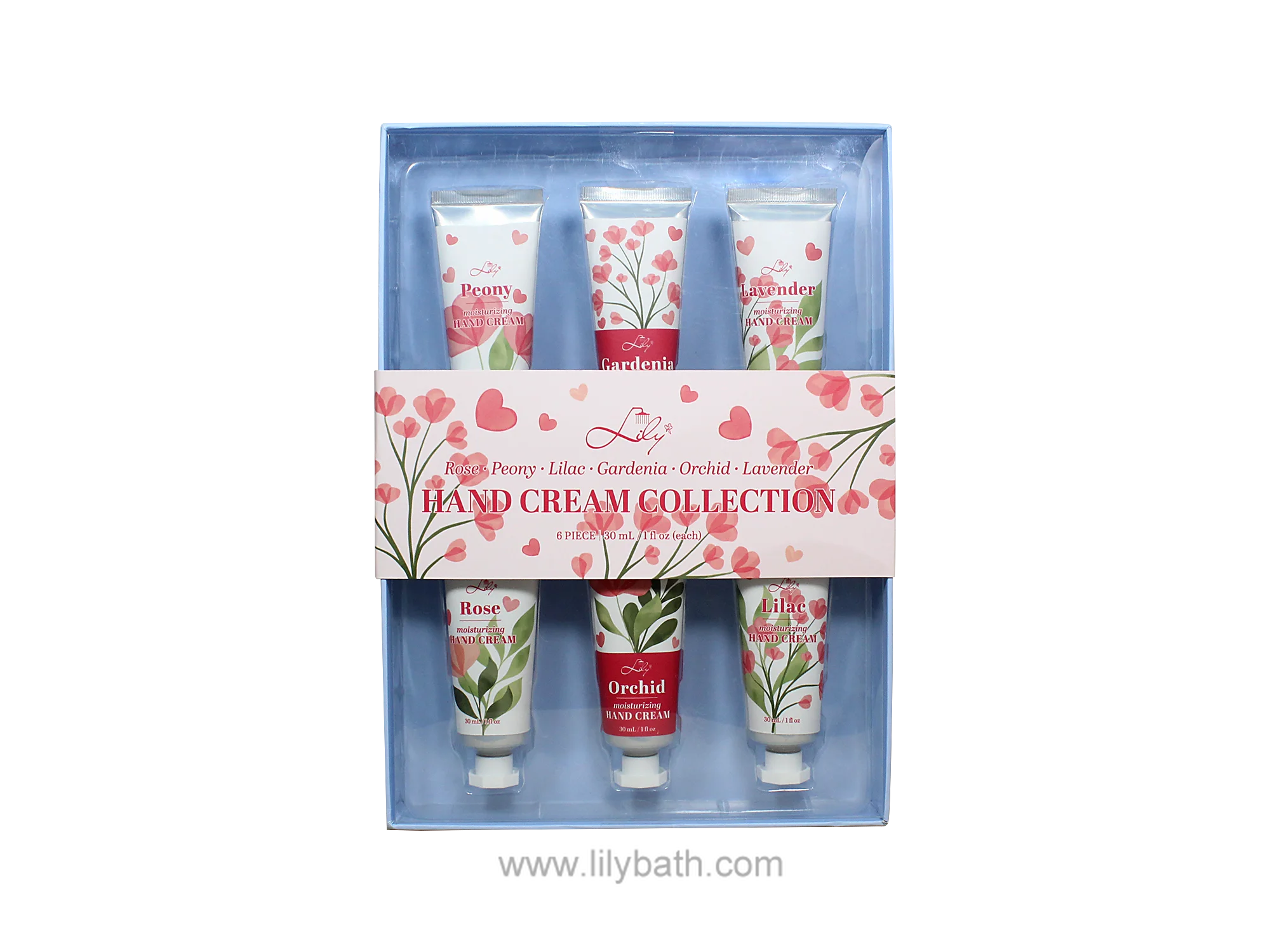 Handcreme-Set in Reisegröße mit 6 blumigen Duftrichtungen – Lilienbad 1