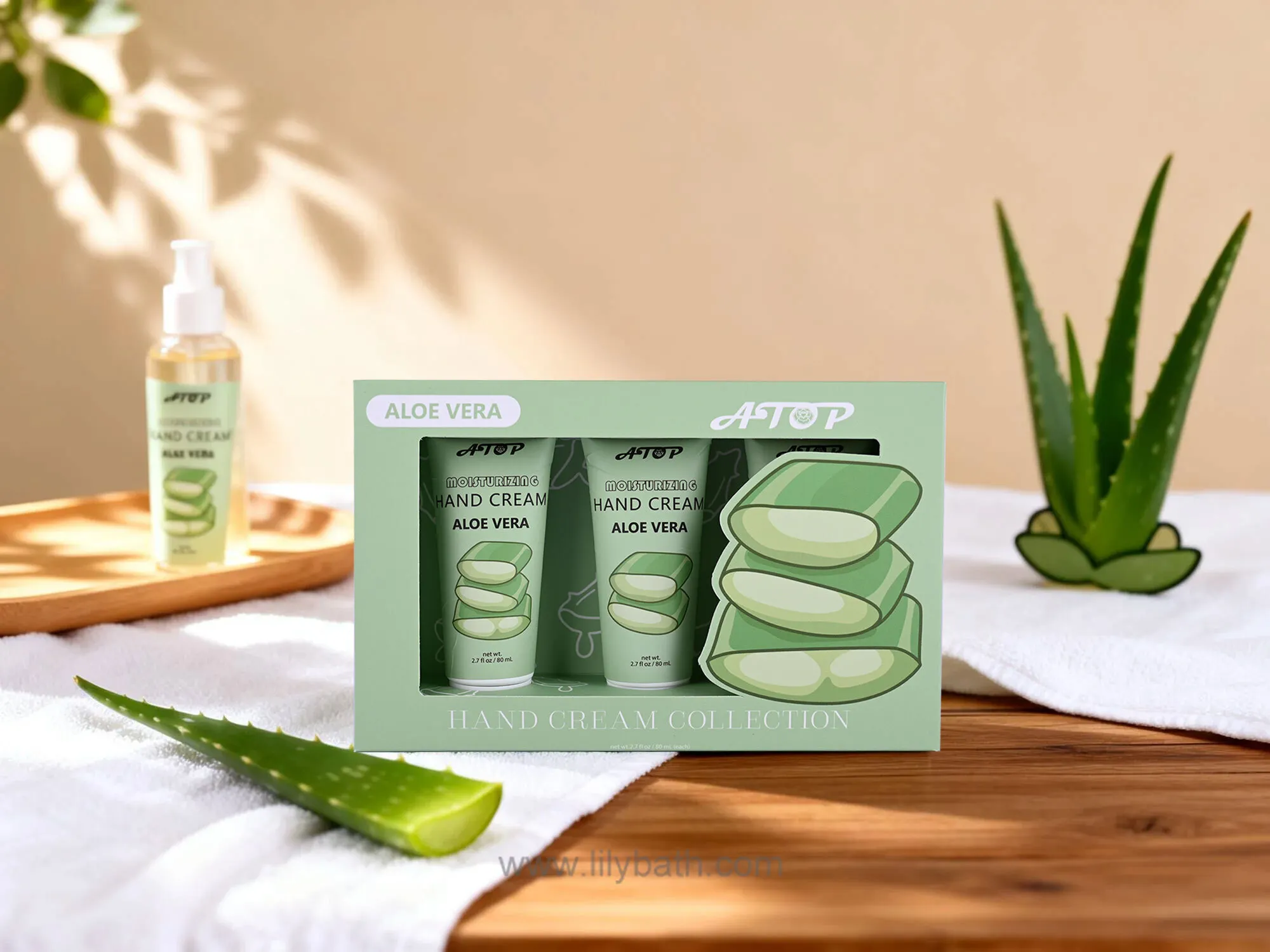 Aloe Vera Moisturizing Hand Cream Collection - 2.7 Fl oz / 80 mL (Each) | Nourishing Hand Care Set in Open-Window Gift Packaging 1