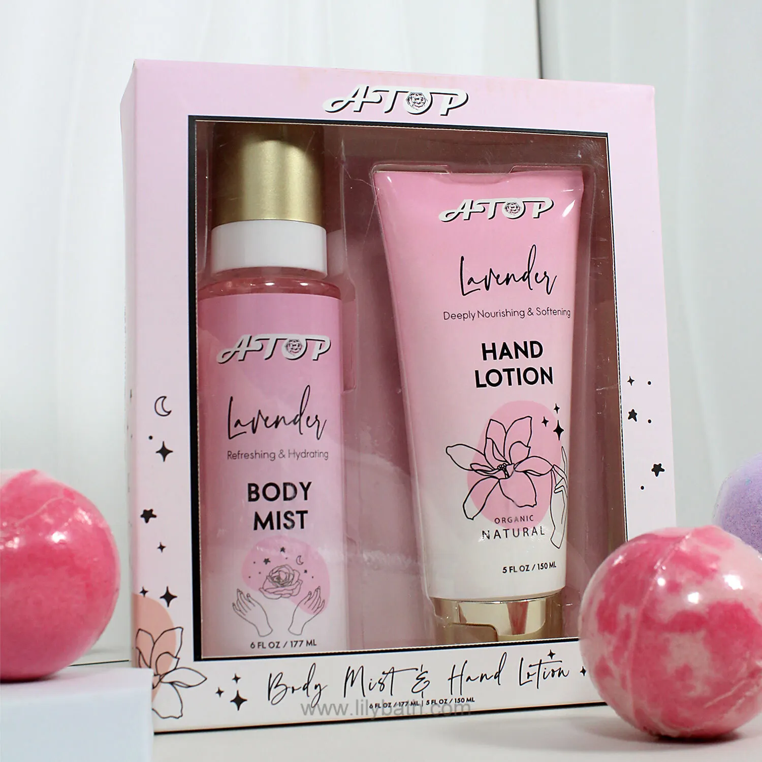 ست هدیه اسپری بدن طراوت‌بخش و لوسیون دست مغذی اسطوخودوس مدل Serenity Duo 1