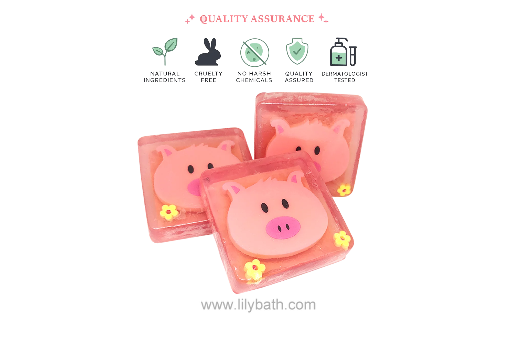 Sabonete artesanal infantil em formato de porquinho fofo 1