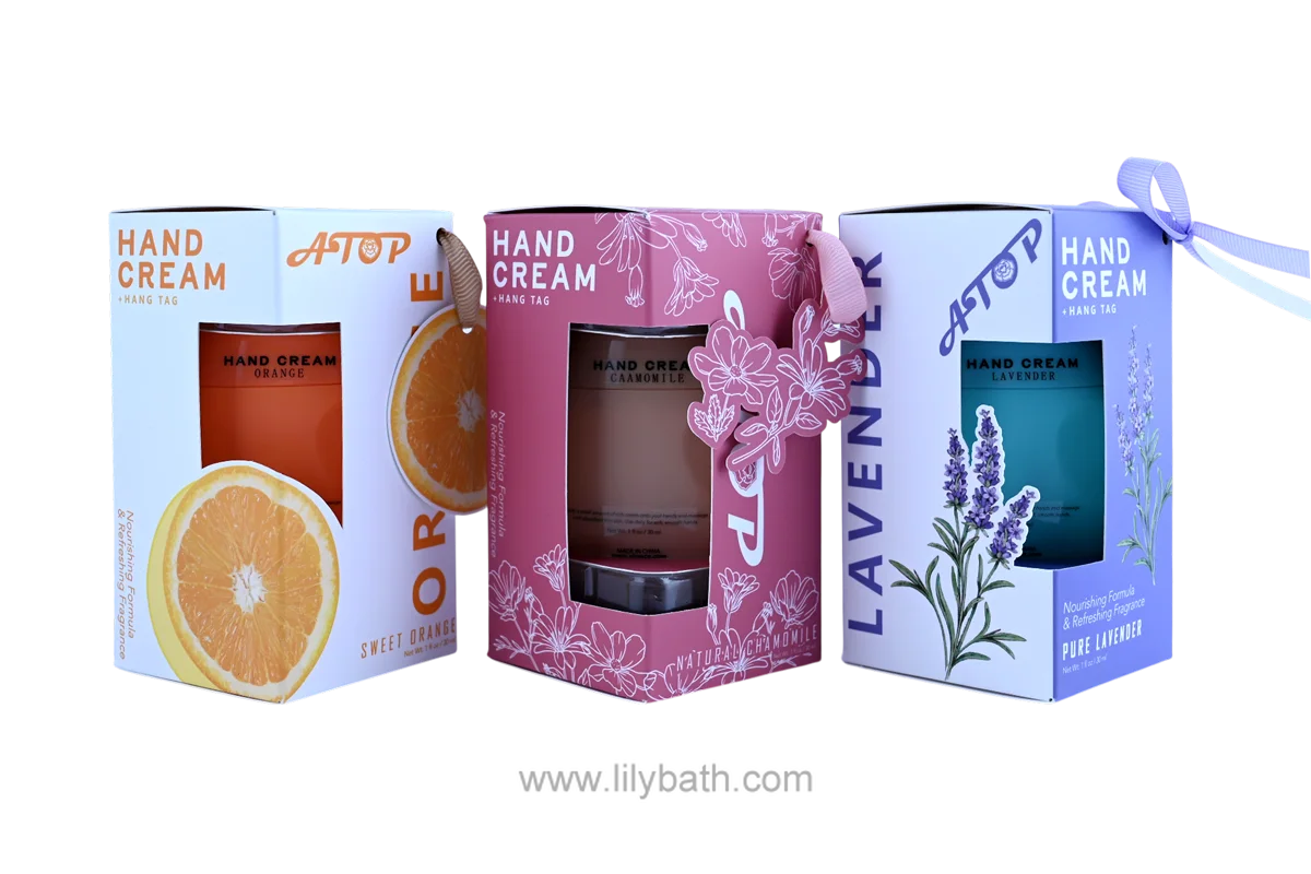 Collection de crèmes hydratantes pour les mains - Coffret de lotions hydratantes pour les mains aux agrumes, à la camomille et à la lavande 1