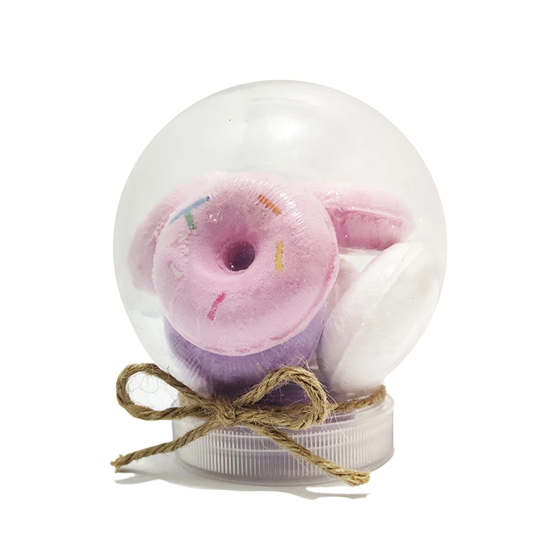 Manfarita 8pcs De 40g Donut Fizzer En Plasta Globa Ujo Kun Ŝnuro Bana Pilka Bombsalo 1