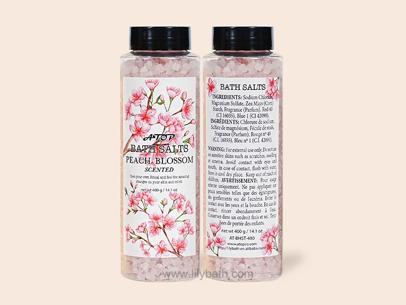 所有皮膚類型的私人標籤花香浴鹽 - 百合浴 1