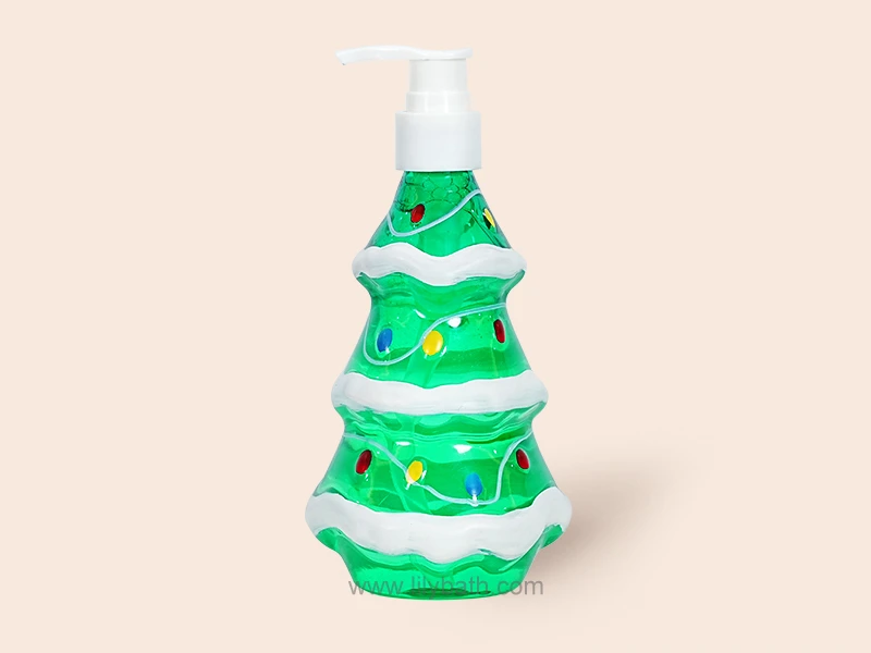 Private Label Christmas Tree Shaped Bottle Pine Scented Hand Soap Manufacturer - Lily Bath 1