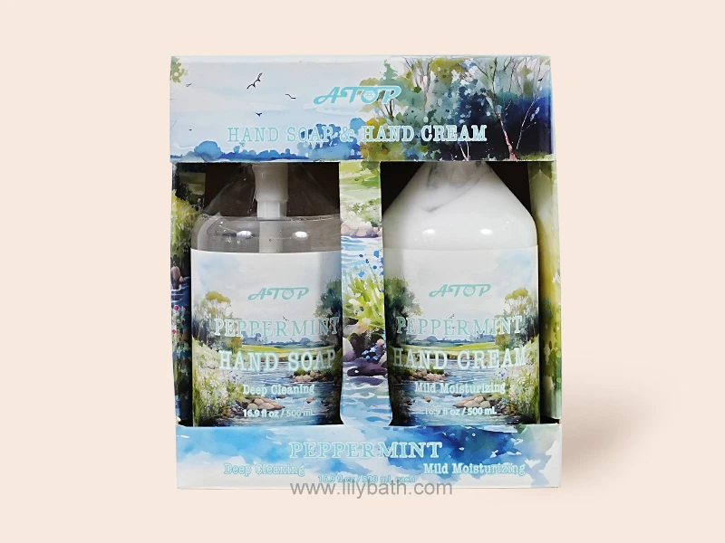 تمیز کردن برچسب خصوصی قابل تنظیم & مرطوب کننده صابون دست نعناع & تولید کننده کرم دستی - لیلی حمام 1