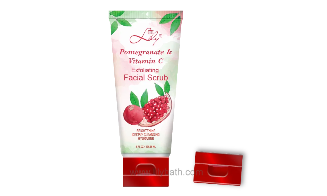 Wholesale Private Label Pomegranate & Vitamin C Exfoliating Facial Scrub Manufacturer - Lily Bath 1