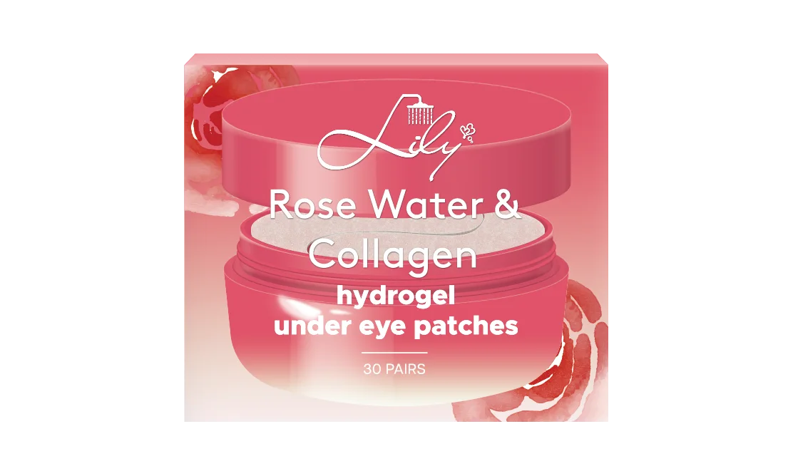 Luxurious Private Label Jarred Rose Water & Collagen Hydrogel Under Eye Patches Manufacturer - Lily Bath 1