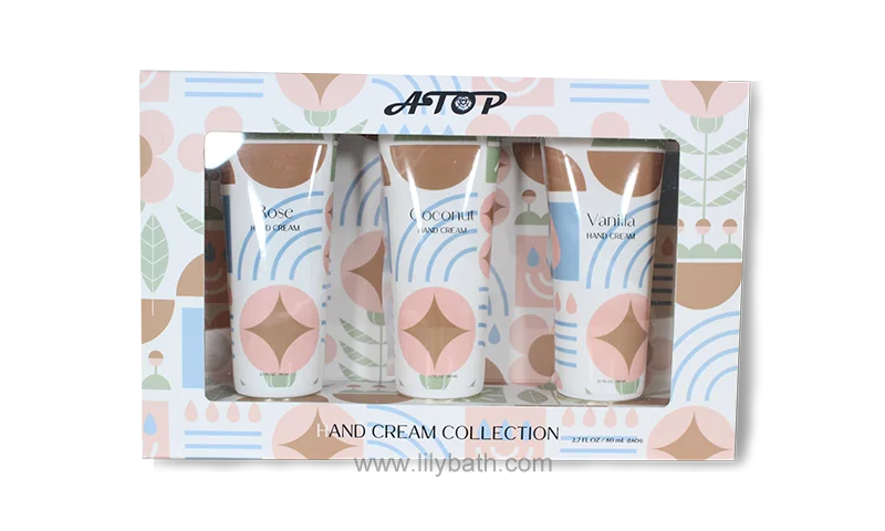 सुरुचिपूर्ण अनुकूलित निजी लेबल पुष्प & फ्रूटी हैंड क्रीम तिकड़ी निर्माता - लिली स्नान 1