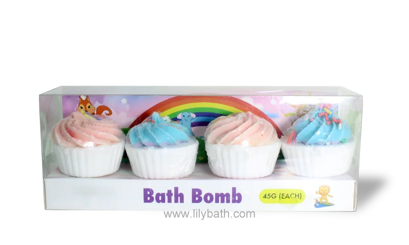 Private Label Cupcake-Shaped Bath Bomb for Kids - Lily Bath 1