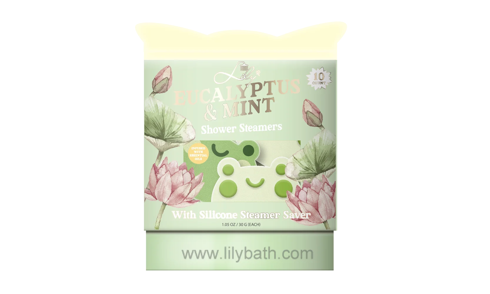Customized Private Label Frog Shaped Eucalyptus & Mint Shower Steamers Manufacturer - Infused With Essential Oils - Lily Bath 1