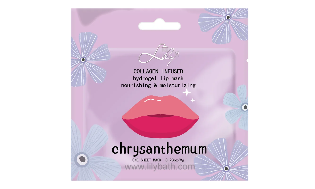 Chrysanthemum hydrogel lipmasker kalmerend & hydrateren voor degenen die vatbaar zijn voor binnenste hitte - leliebad 1