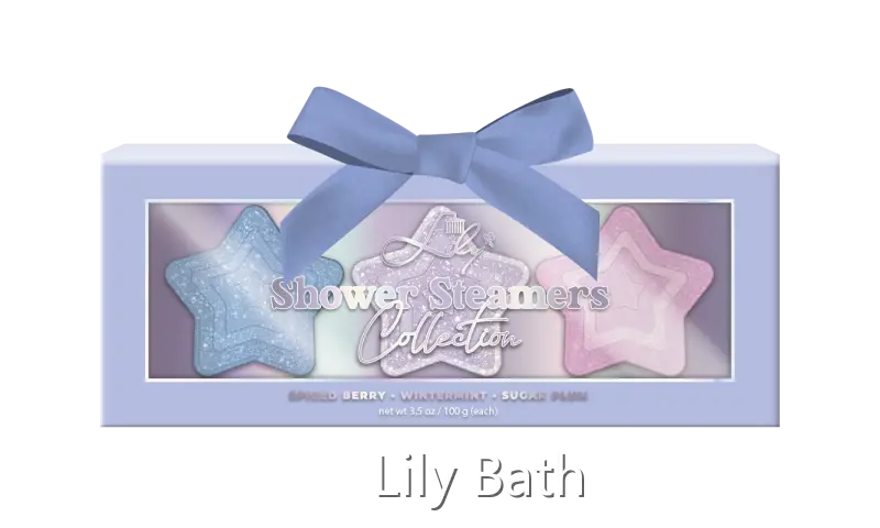 Customized Private Label Pentagram Shower Steamers Collection Manufacturer - Spiced Berry / Wintermint / Sugar Plum - Lily Bath-1 1