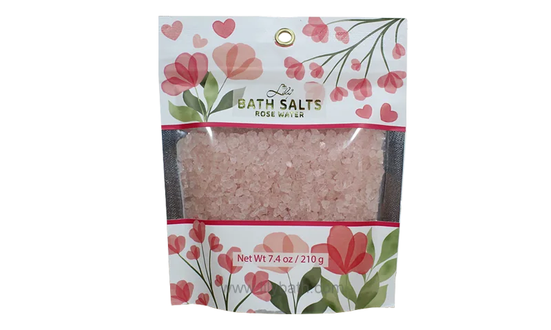 Floral Scented Bath Salts in Customizable Private Label Little Bag Suit for Travellers - Lily Bath 1