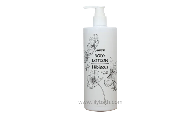 히비스커스 향기가있는 개인 라벨 병에 바디 로션 건조 피부를위한 보습 - 백합 목욕 1