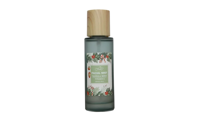 Vanilla Mint Vizaĝa Serumo en Privata Etiketa Botelo Infuzita Kun Vitamino E Por Ĉiuj Haŭtaj Tipoj - Lily Bath 1