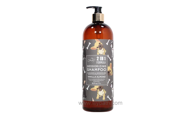香草杏仁味清潔&除臭2 in 1寵物洗髮水 - 百合浴 1