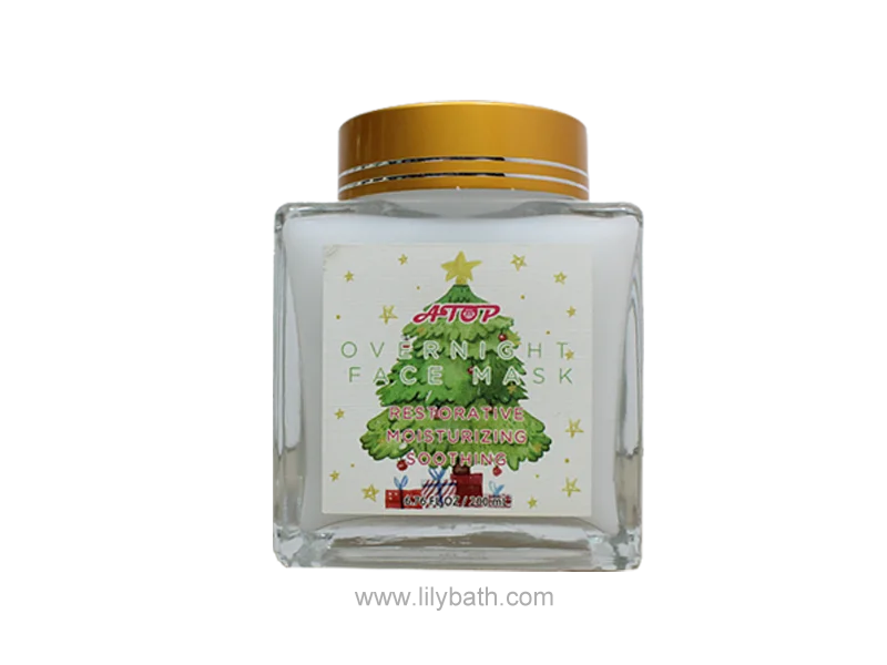 کرسمس تھیمڈ رات بھر چہرے کا ماسک بحال کرنے والا & موئسچرائزنگ & آرام دہ - للی غسل 1