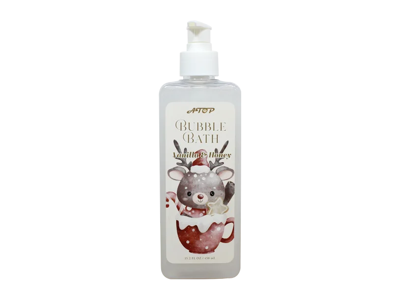 ونیلا & ہنی ببل باتھ شاور جیل بلینڈنگ سینٹ فیسٹیو رینڈیئر ڈیزائن - للی غسل 1