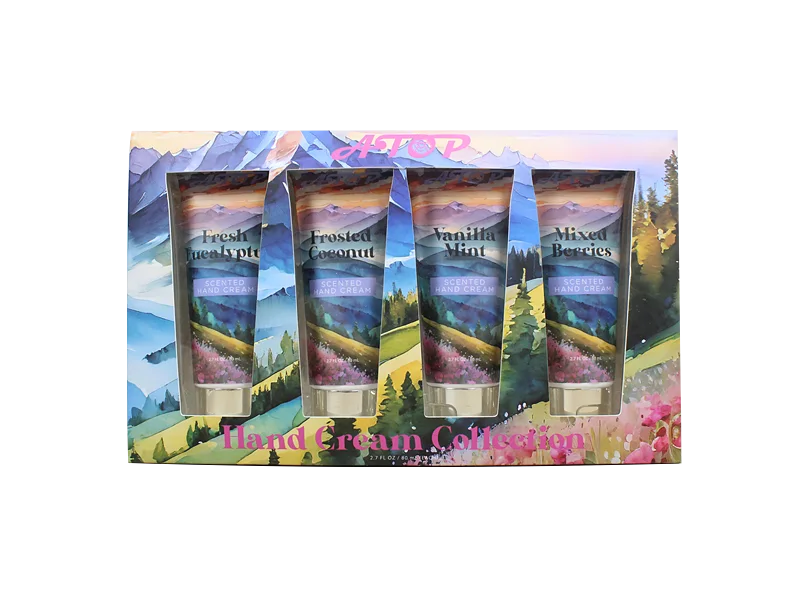 Handcreme-Kollektion in Reisegröße – 4 Düfte (Eukalyptus, Kokosnuss, Minze, Beeren) – je 2,7 FL OZ 1
