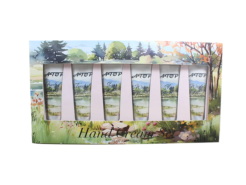 Watercolor Nature Handcreme-Set Beere & Mandel & Vanilledüfte Feuchtigkeitsspendend zum Verschenken - Lily Bath 1