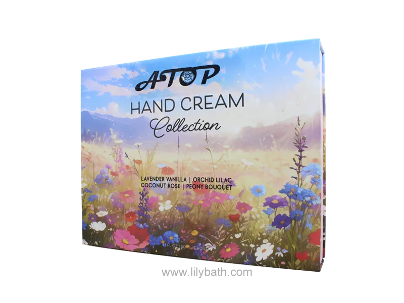奢華四款香氛護手霜套裝，含可回收磁性紙板禮盒 1