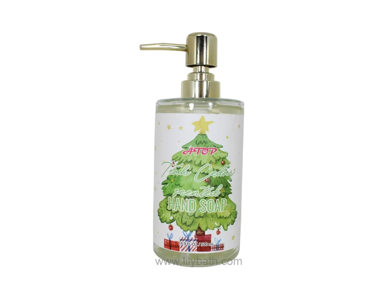 صابون لليدين برائحة الأرز - زجاجة بلاستيكية سعة 16.9 أونصة سائلة مع مضخة ذهبية 1