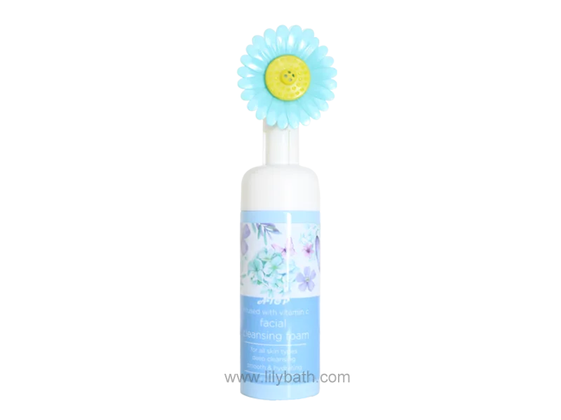 Vitamin C Facial Cleansing Foam - Flower - Shaped Pump, Deep Cleansing & Hydrating for All Skin Types 1