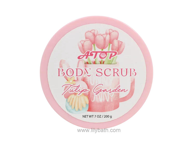 鬱金香花園身體磨砂膏 - 7 盎司花卉去角質霜，讓肌膚光滑 1
