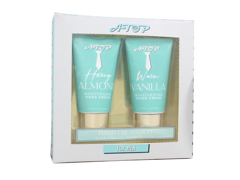 مجموعة كريم اليدين بحجم مناسب للسفر للرجال - العسل واللوز & مجموعة مرطبة للعناية باليدين برائحة الفانيليا الدافئة في صندوق هدايا 1