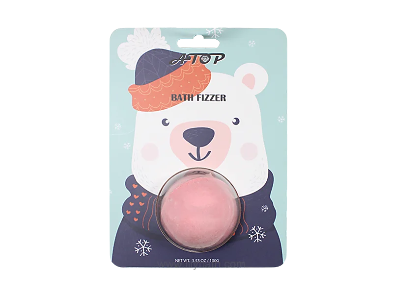 Individually Wrapped Handmade Organic Adorable Bath Fizzer Collection for Relaxing in Blister and Card Packaging 1