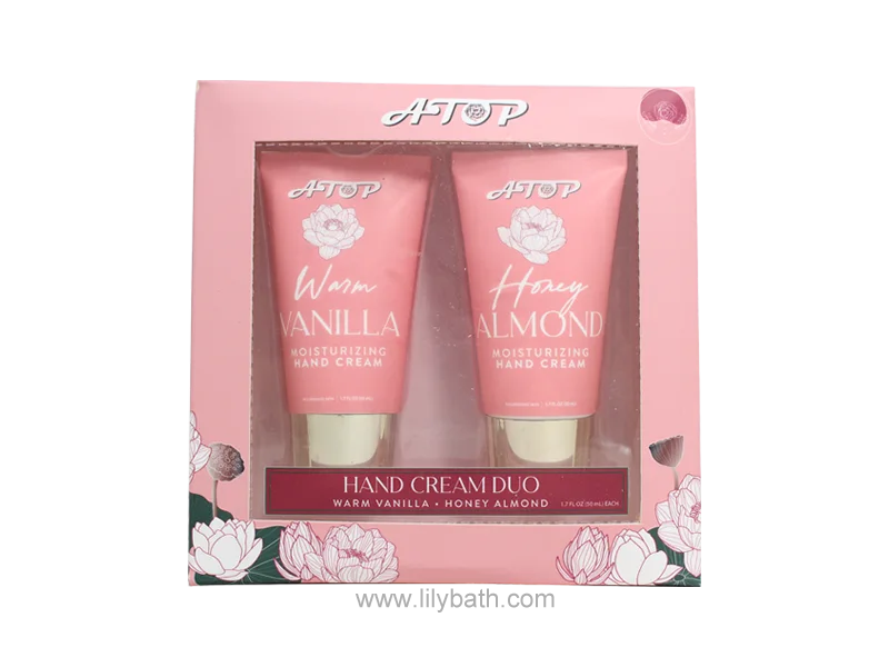 Hand Cream Duo - Warm Vanilla & Honey Almond Moisturizing Gift Set 1