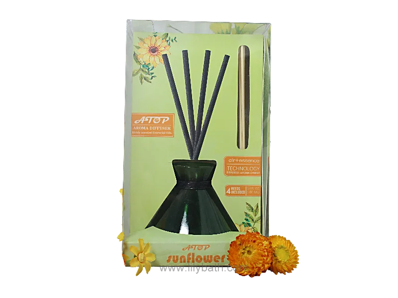 ৩.৪ ফ্লোরাল ওজেড / ১০০ মিলি সানফ্লাওয়ার রিড অ্যারোমা ডিফিউজার সেট শোবার ঘরের জন্য এয়ার এসেন্স প্রযুক্তি দিয়ে সাজান 1