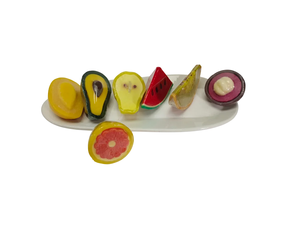 Kinderfreundliches Badesalz-Set in Mini-Frucht-Macaron-Form 1