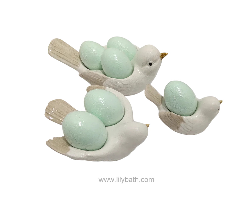 Customized Private Label Bath Bomb Set in Cute Bird - Shaped Tray 1