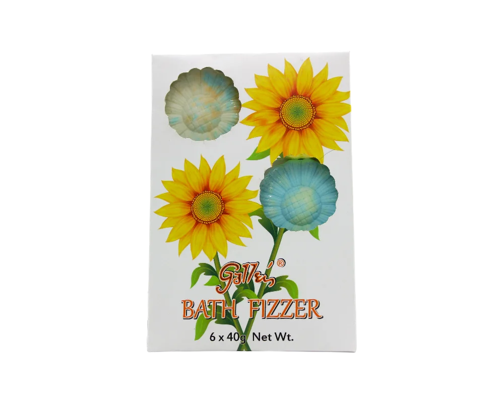 Conjunto de presente Sunflower Bath Fizzer – 6 bombas de banho coloridas com flores para uma experiência relaxante de spa 1