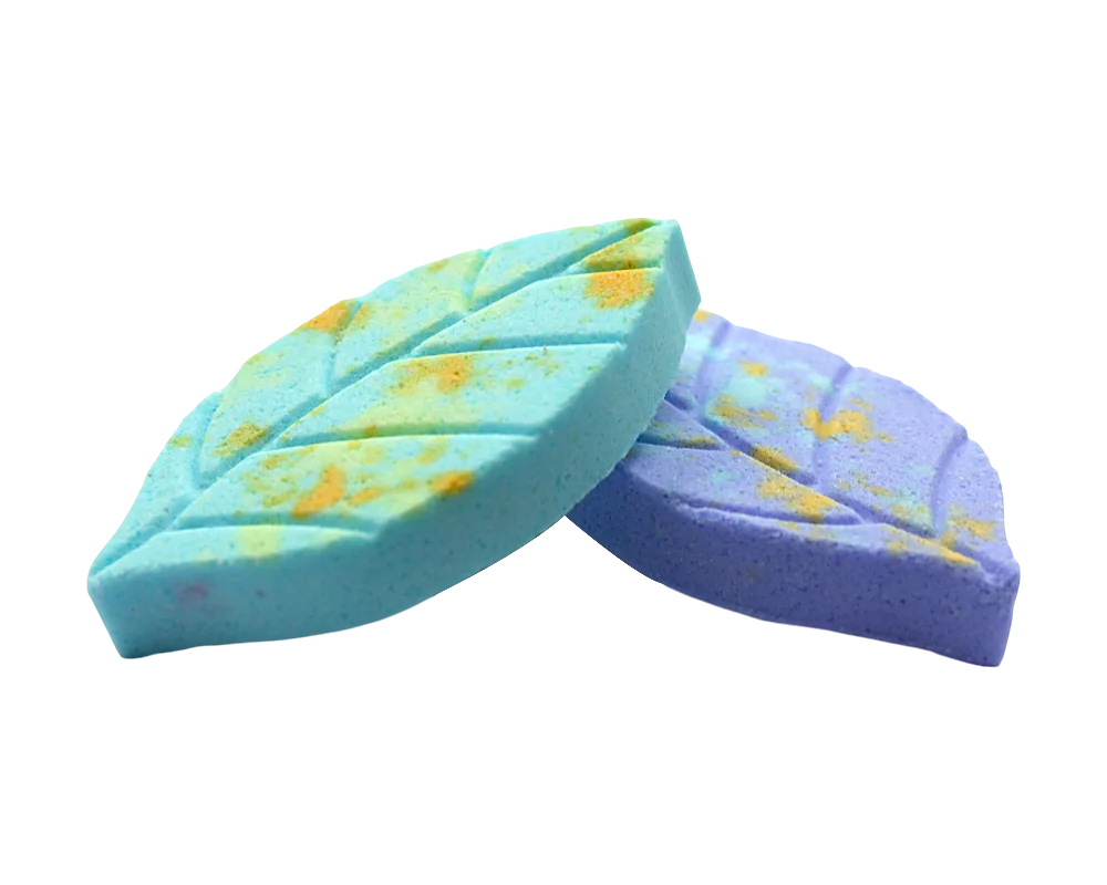 Floreale & Fizzer da bagno artigianale a forma di foglia