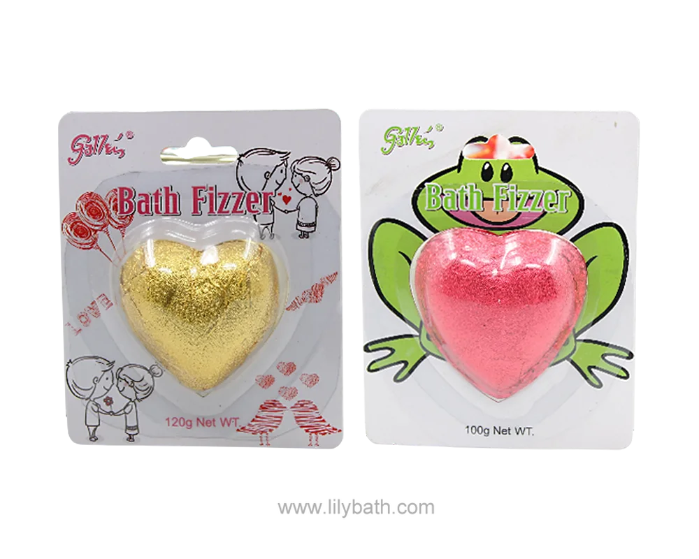 heart shaped bath fizzers