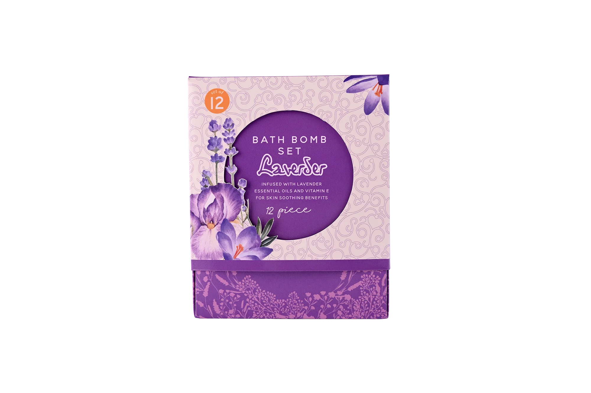 12 پیک لیوینڈر سینٹڈ باتھ بم ریلیکسنگ فیزی سپا بالز گفٹ سیٹ تناؤ سے نجات کے لیے - للی غسل 1