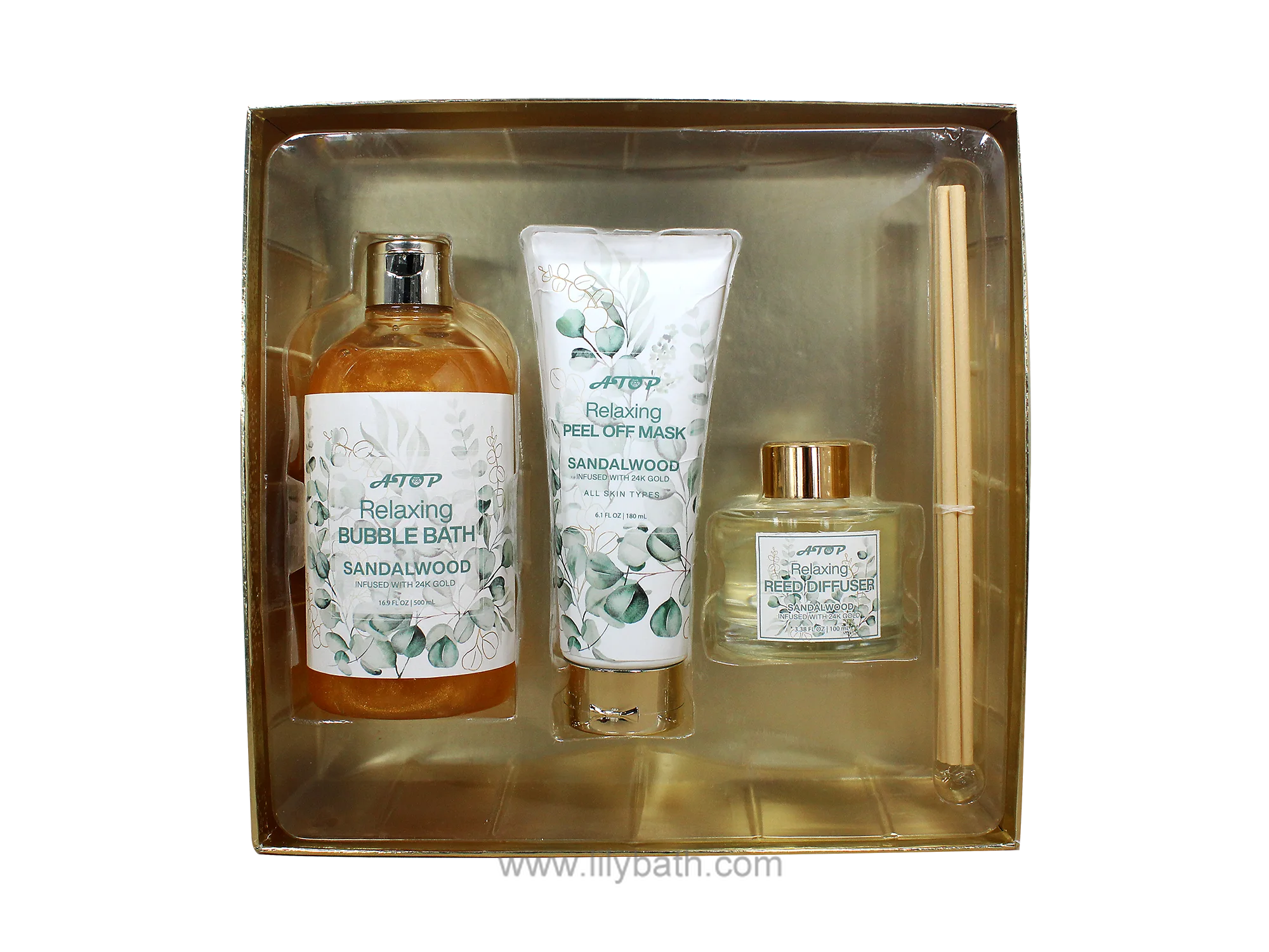 مجموعة هدايا الاسترخاء من خشب الصندل