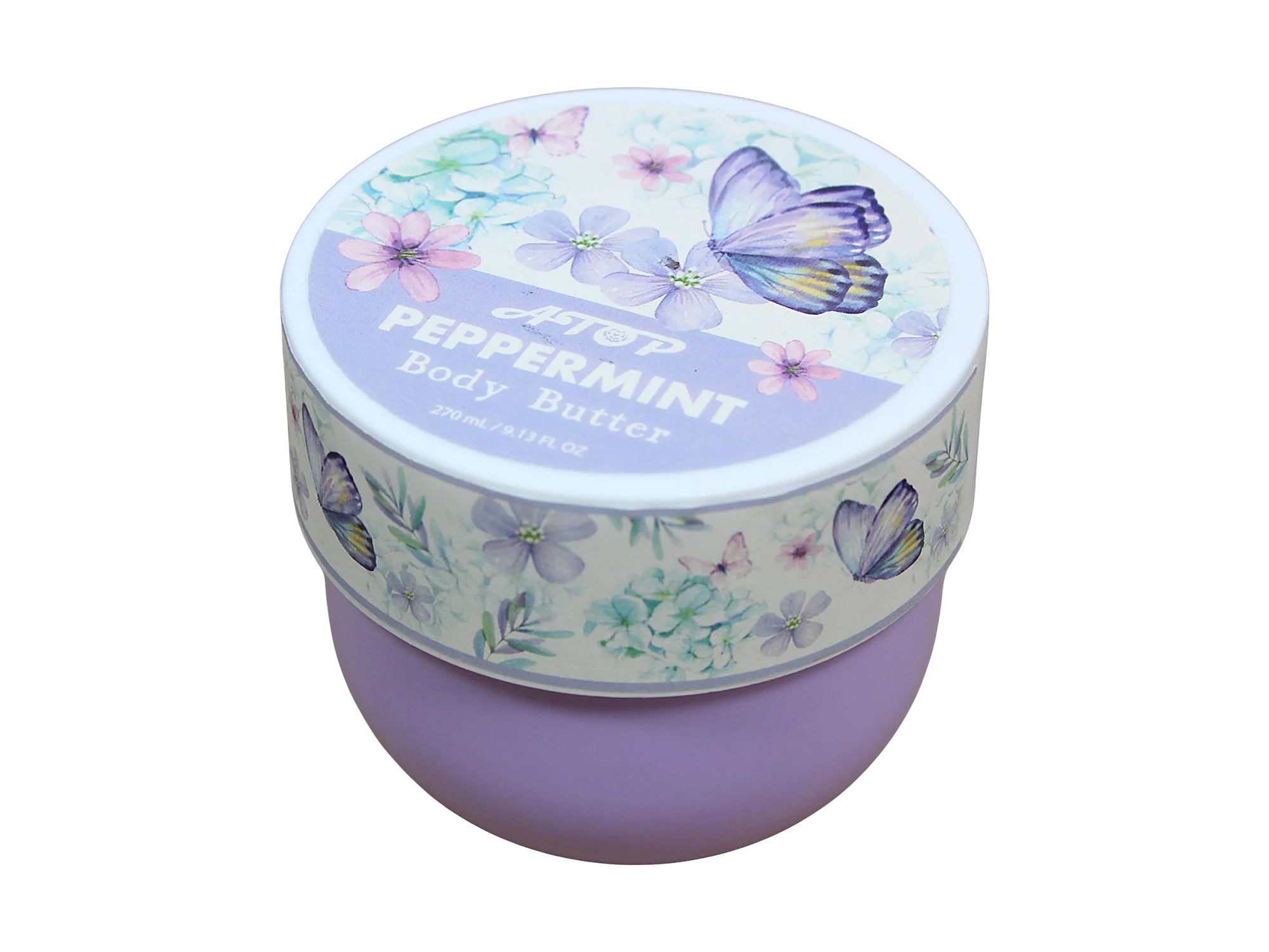 পেপারমিন্ট রিফ্রেশ বডি বাটার - ৯.১৩ ফ্লু আউন্স / ২৭০ মিলি | প্লাস্টিকের জারে কুলিং এবং ময়েশ্চারাইজিং ফর্মুলা 1