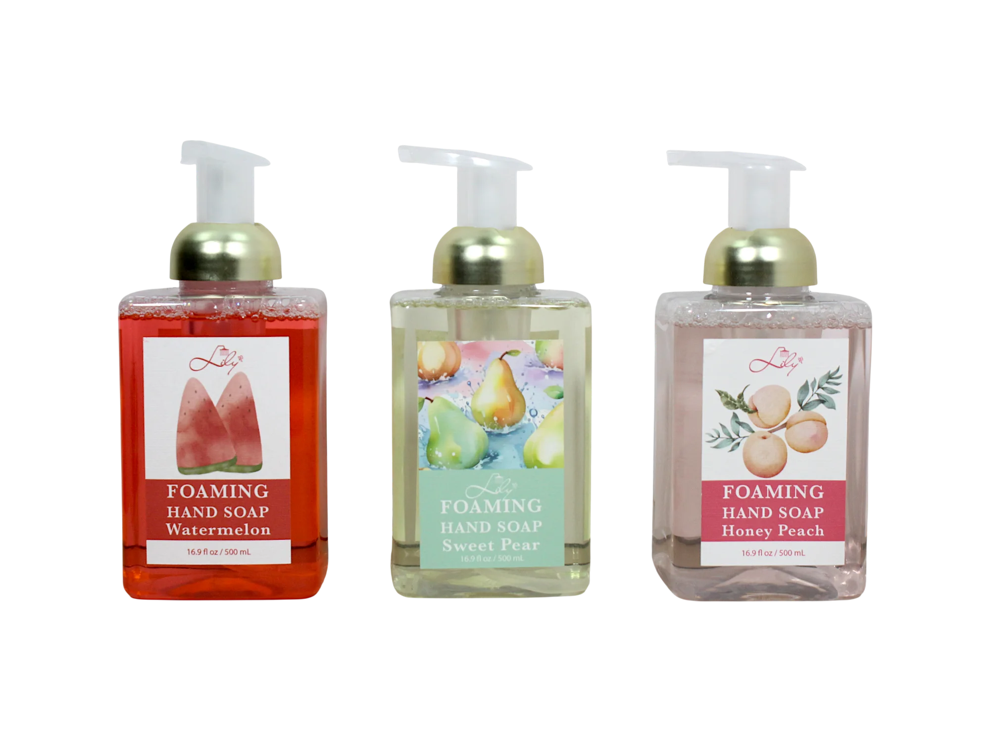 Fruit-scented foaming hand soap