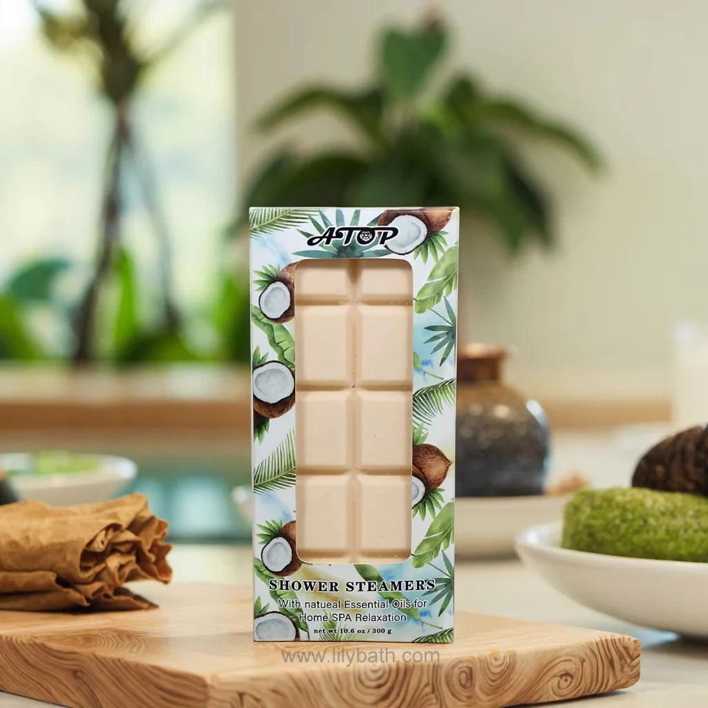 10.6 آانس / 300 گرام شاور سٹیمرز قدرتی ضروری تیلوں کے ساتھ ہوم سپا میں آرام کے لیے 1